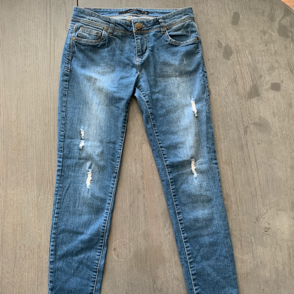 Distressed jeans